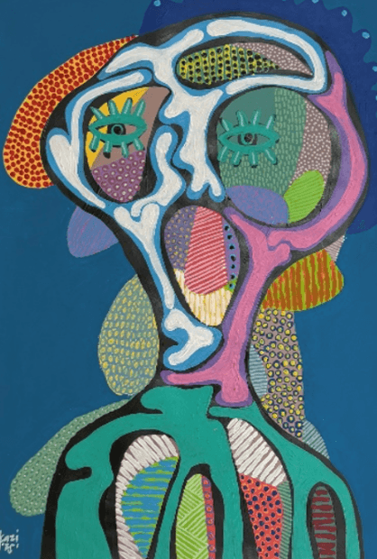 Untitled (Colourful Abstract) by Vuyo Mfokazi